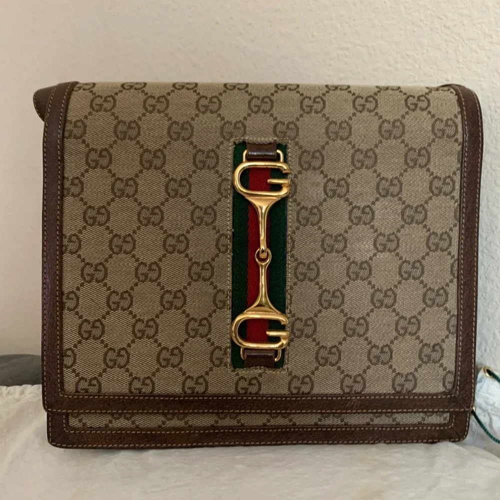 Rare !!! 🔥🔥 Gucci Horsebit Monogram GG shoulder bag - Picture 13 of 15